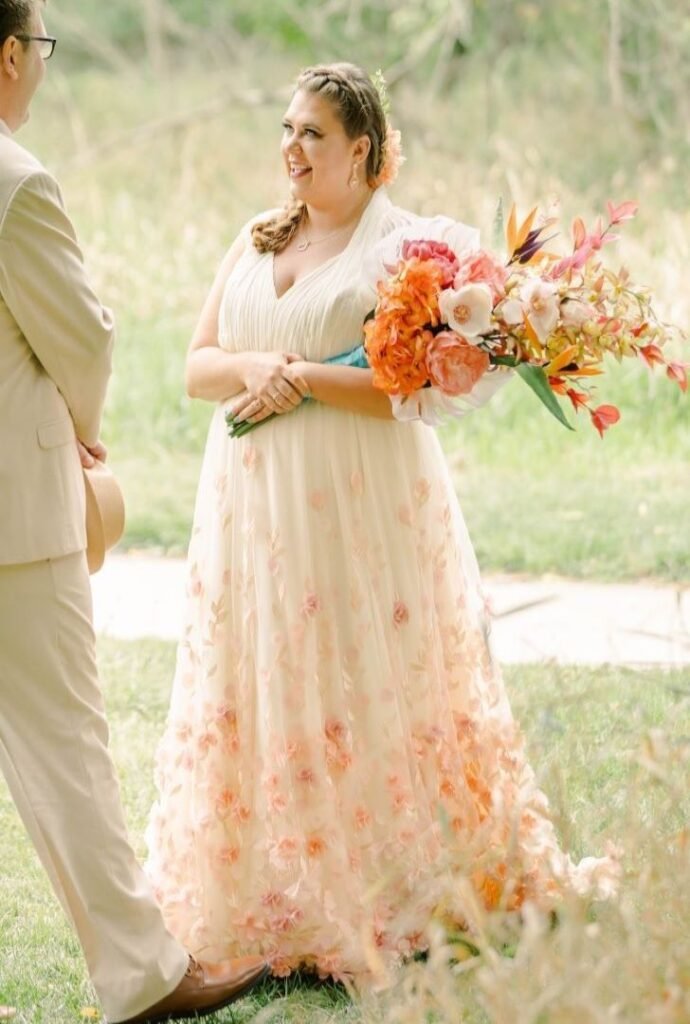 customized wedding dress for a romanticized era style